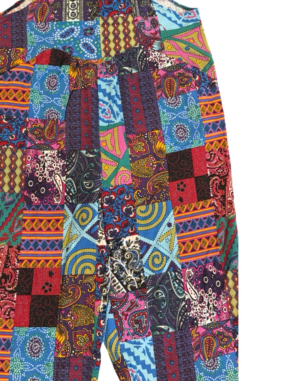 Women’s Boho Patchwork Multicolor Jumpsuit – XL - Picture 8 of 17